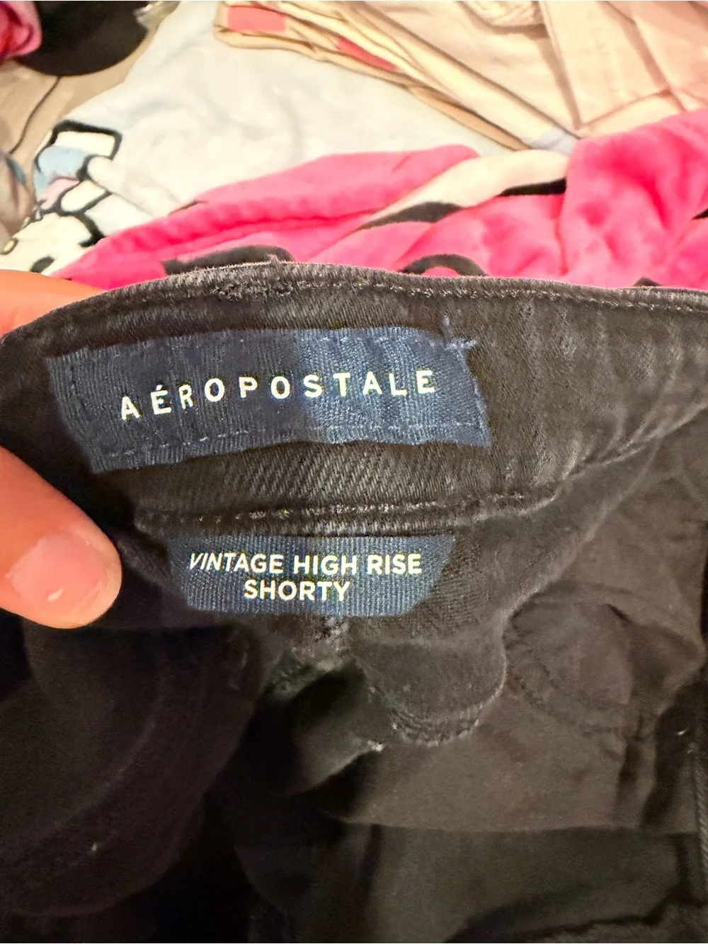 Aeropostale Black High-Rise Shorty Shorts